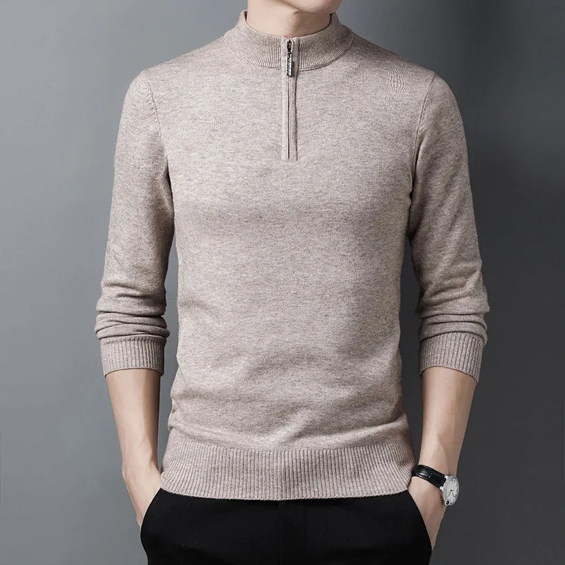 Men's Half-Zip Slim Sweater