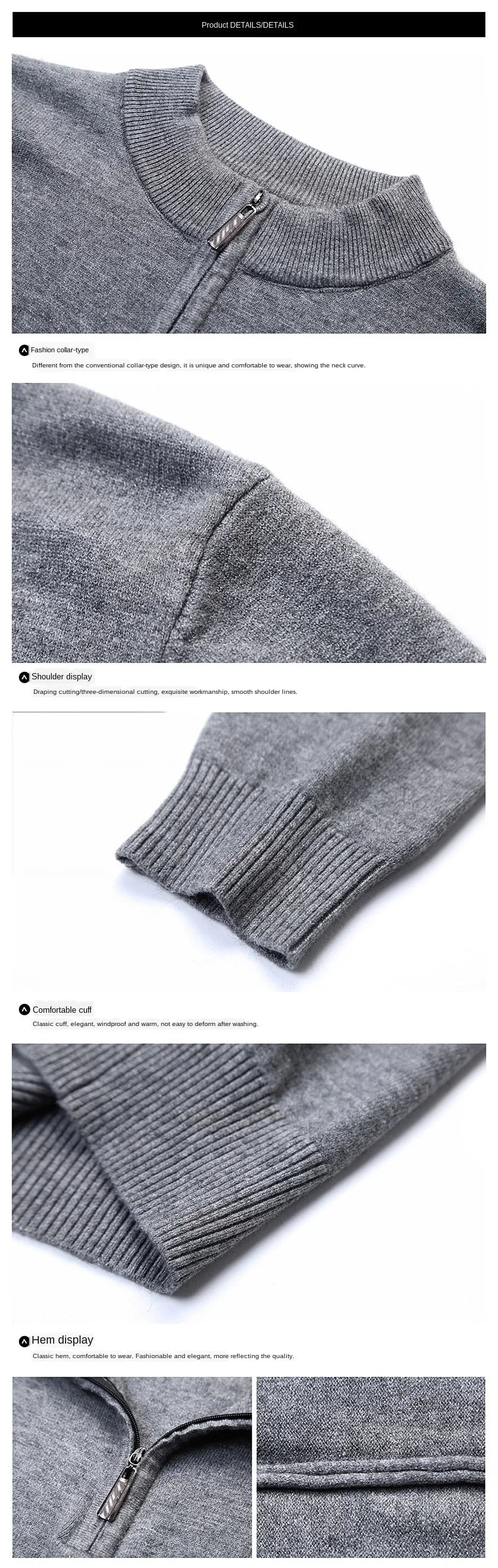 Men's Half-Zip Slim Sweater