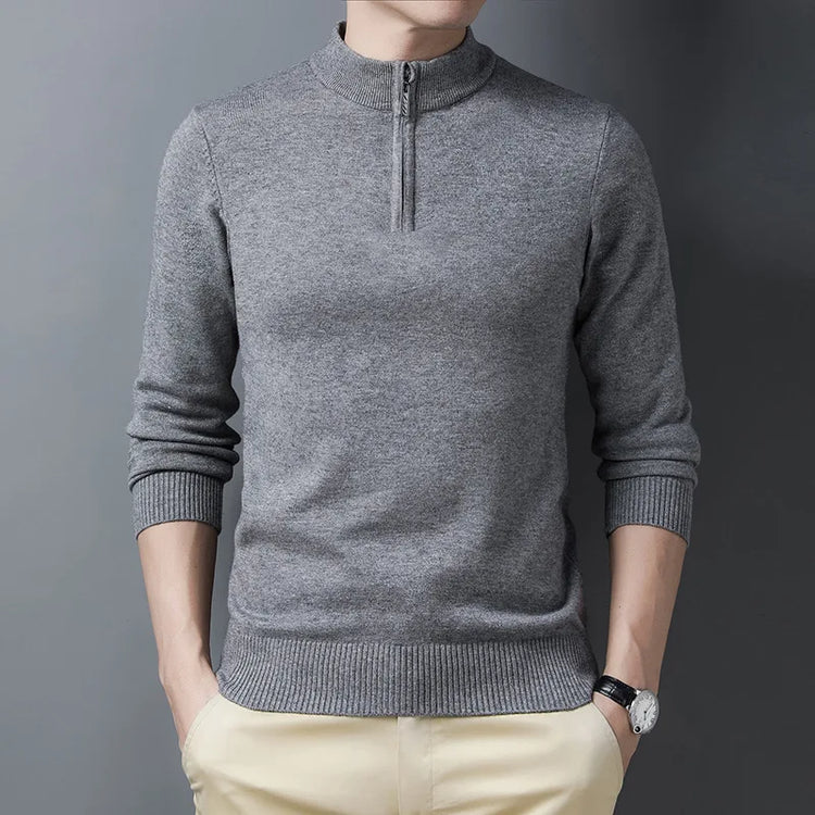 Men's Half-Zip Slim Sweater