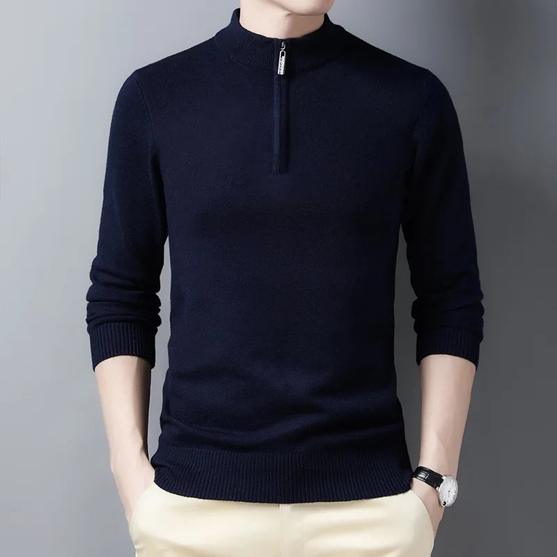Men's Half-Zip Slim Sweater