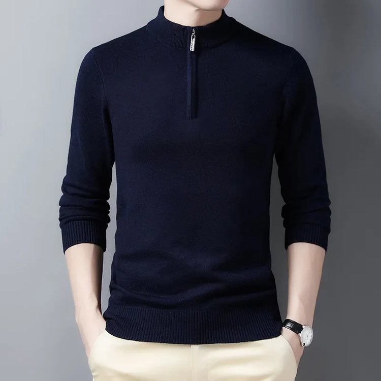 Men's Half-Zip Slim Sweater