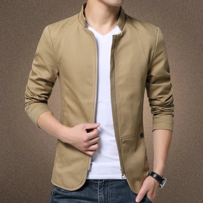 Men's Slim Stand-Collar Jacket
