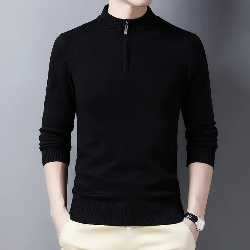 Men's Half-Zip Slim Sweater