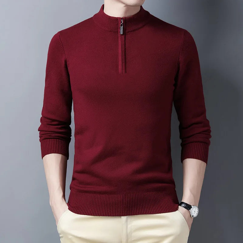 Men's Half-Zip Slim Sweater