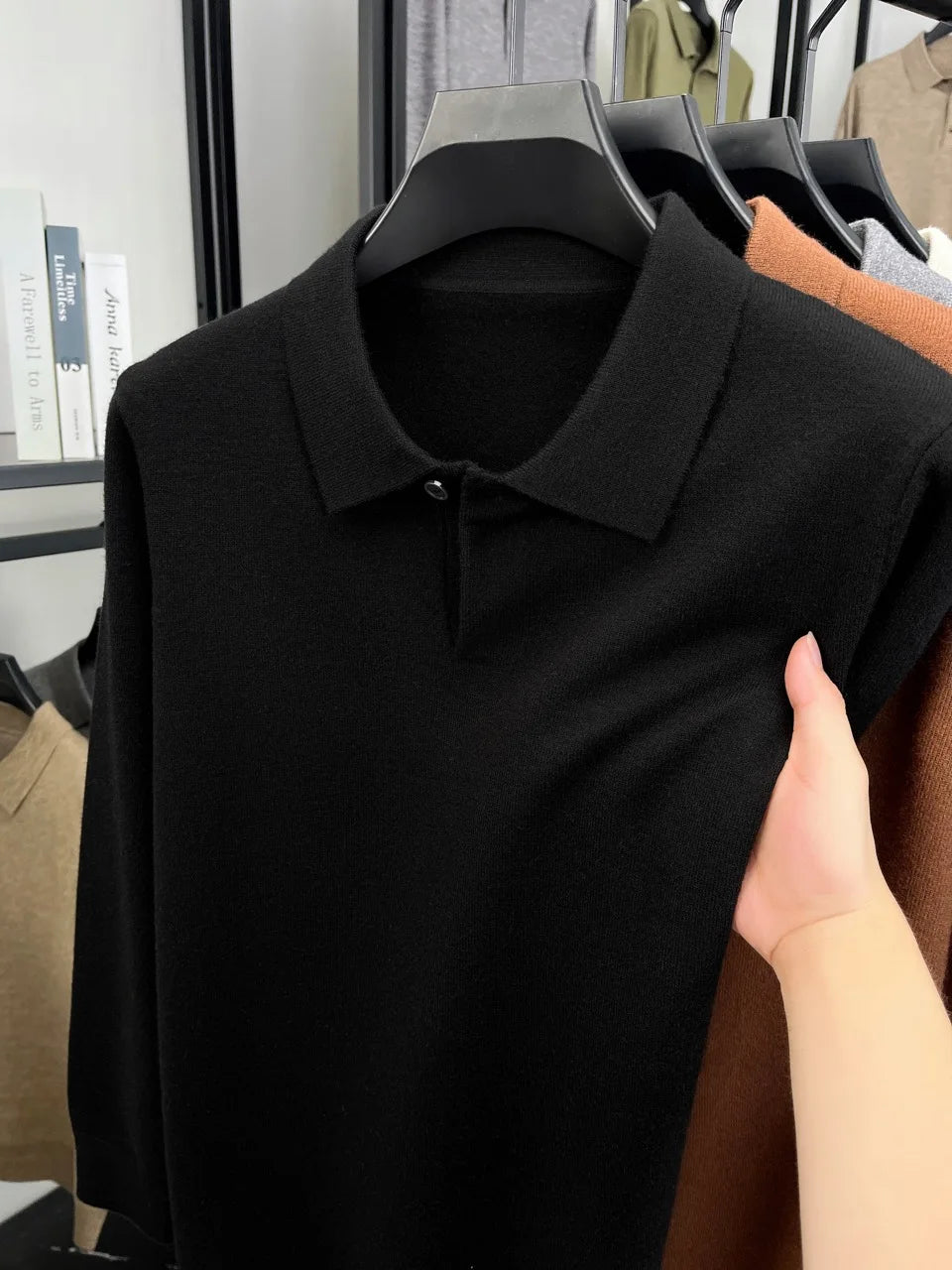 Men's Knit Polo Sweater