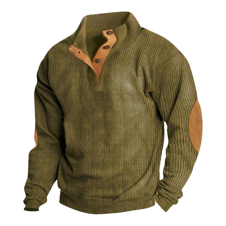 Men's Stand-Collar Pullover Sweater