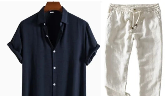 Men's Casual Top & Pants Set