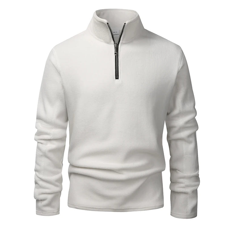 Men's Zip-Neck Fleece Hoodie Sweatshirt
