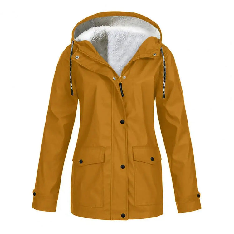 Fleece-Lined Hooded Parka Coat