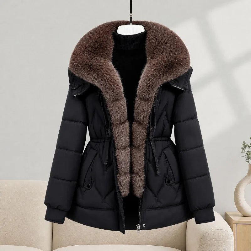 Fur-Collar Puffer Jacket