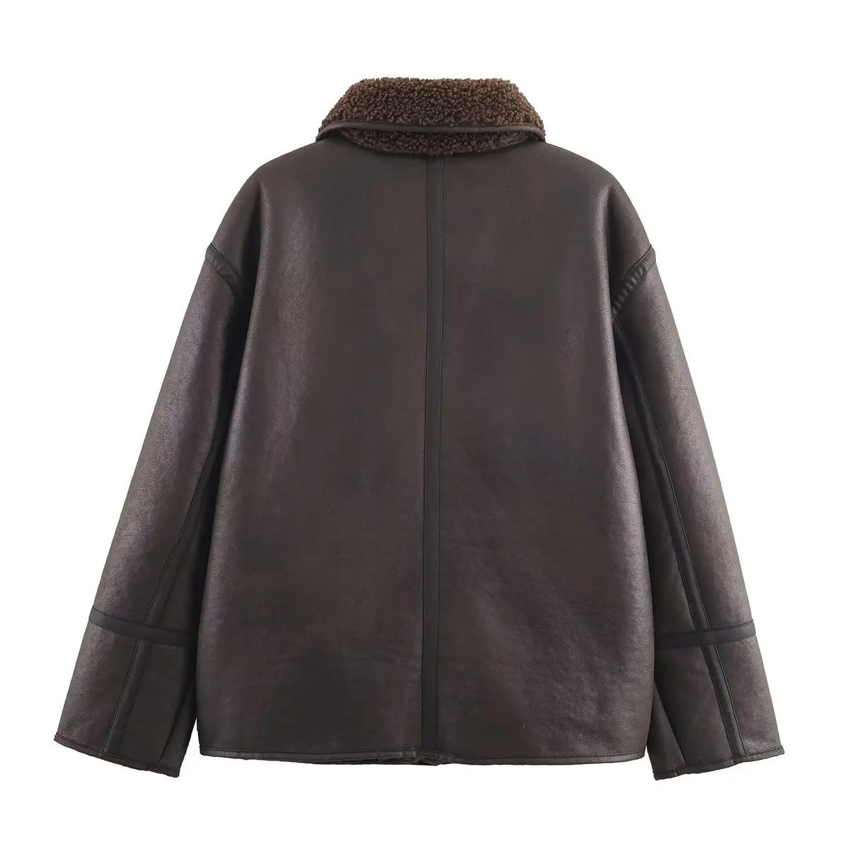 HH Woman Fashion Casual Street Style Jackets Women Lapel Single Breasted Pocket Decoration Coat Long Sleeve Winter Warm Jacket