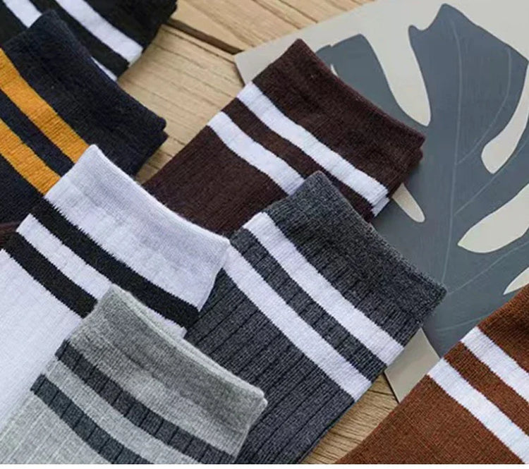 Men's Vintage Athletic Socks, 5 Pairs