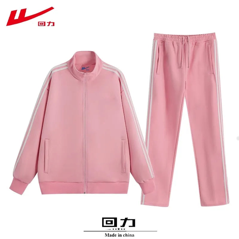 Women's Thickened Fleece Lined Sweatshirt And Pants Sporty Casual Outfit Two Piece Set Trendy Spring Autumn Winter Wear