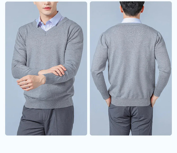 Men's V-Neck Knit Sweater