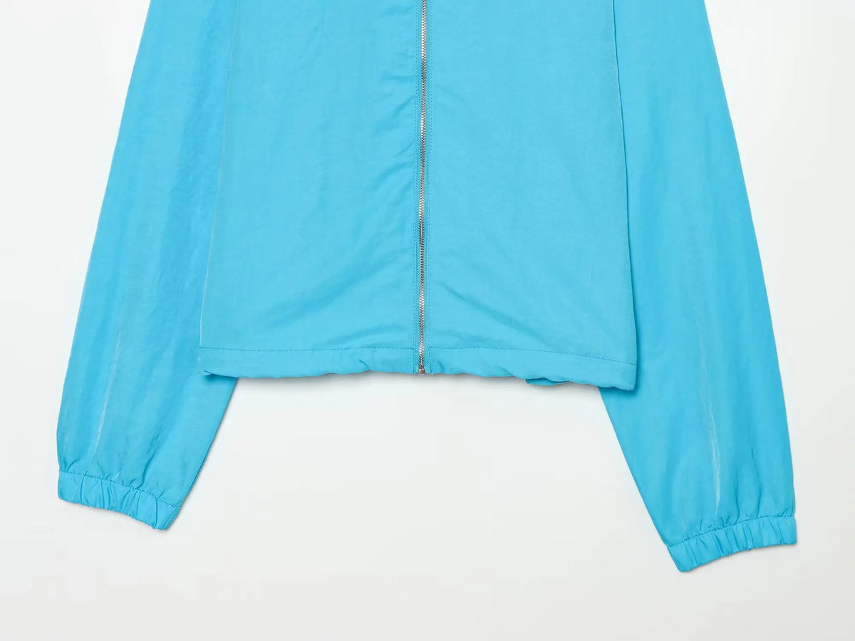Stand-Collar Zip Pocket Jacket