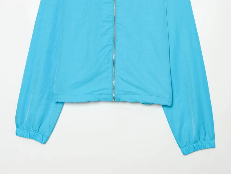 Stand-Collar Zip Pocket Jacket