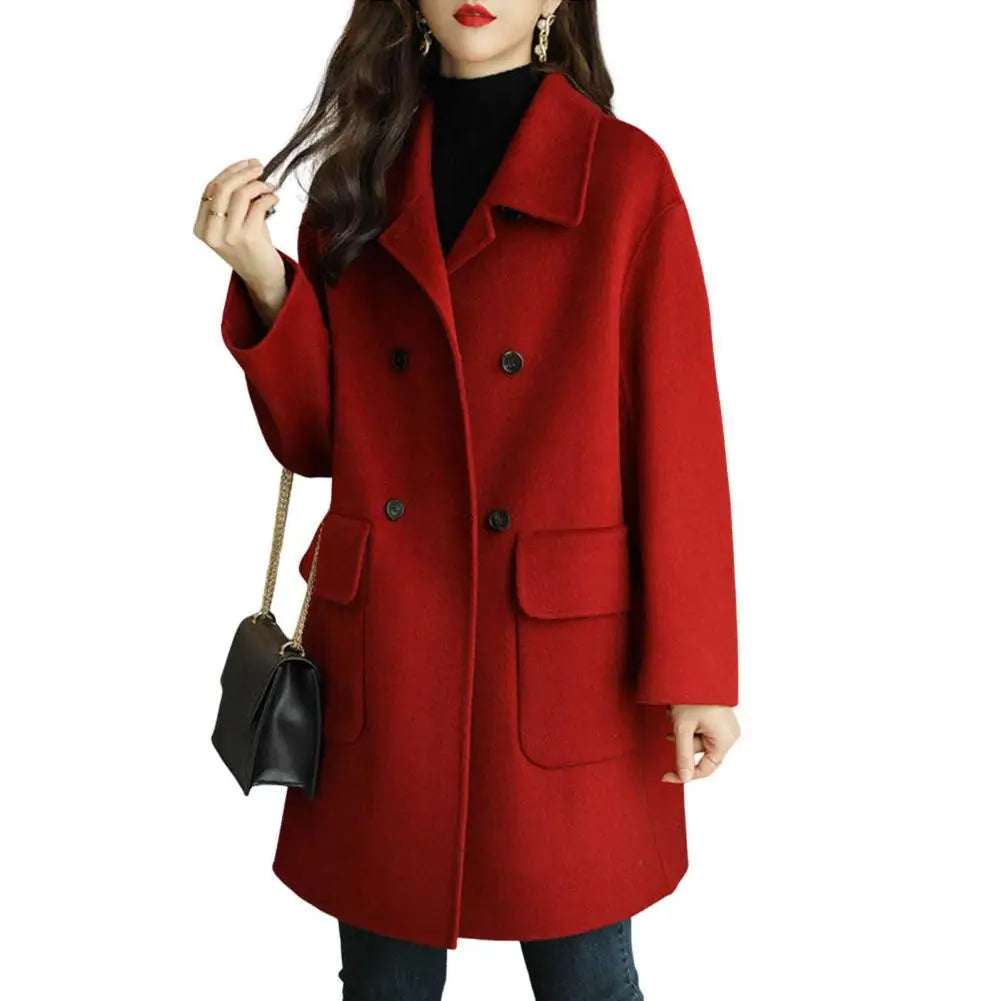 Single-Breasted Lapel Coat