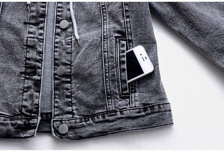 Slim Denim Moto Jacket
