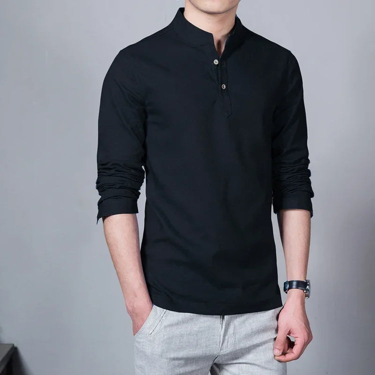 Men's Slim Stand-Collar Shirt