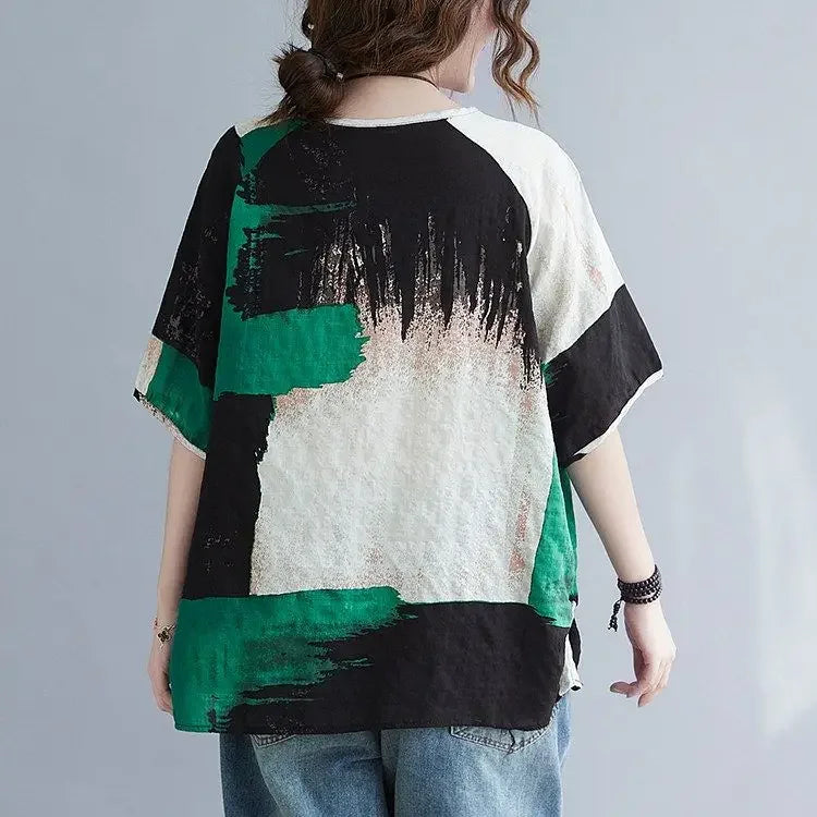 Loose Cotton Linen T-Shirt