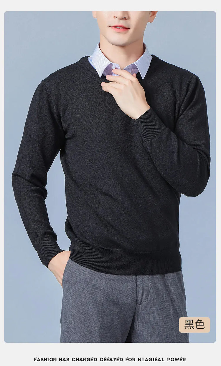 Men's V-Neck Knit Sweater