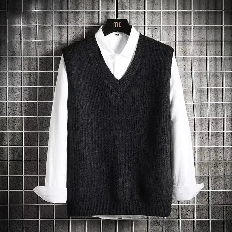 Men's V-Neck Knit Sweater Vest