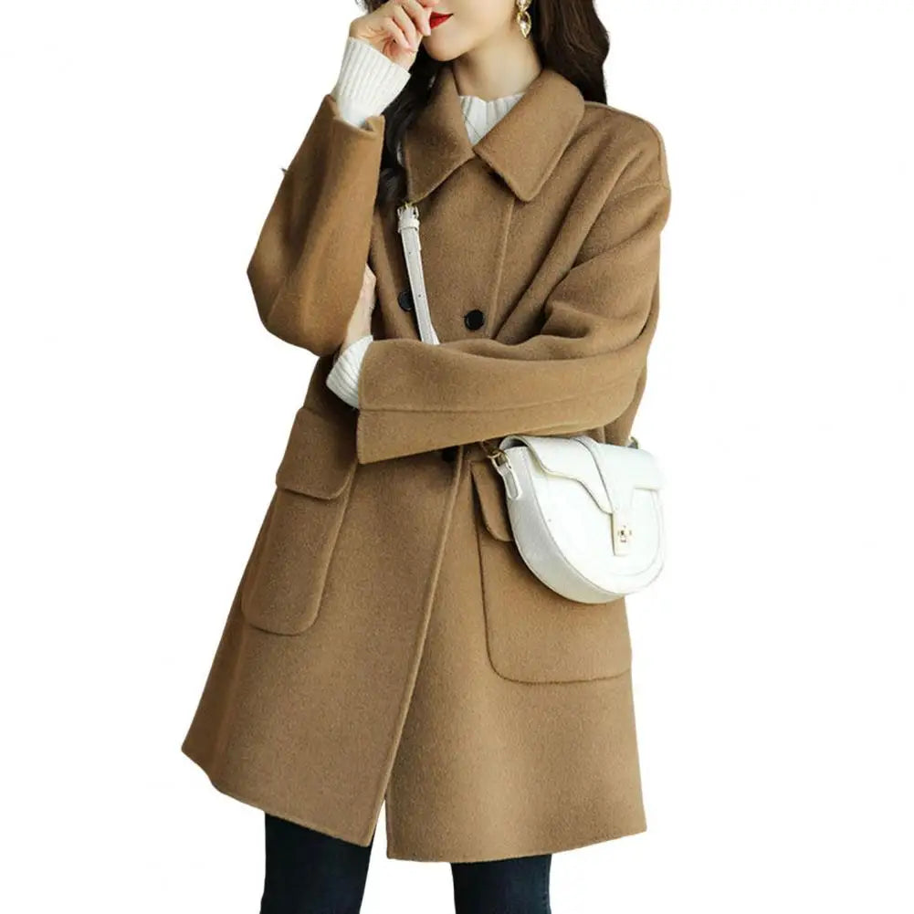 Single-Breasted Lapel Coat