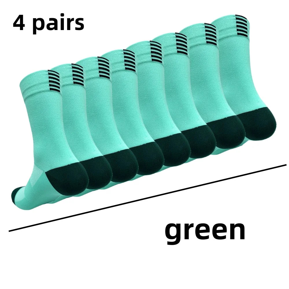 Quick-Dry Cycling Socks, 4 Pairs