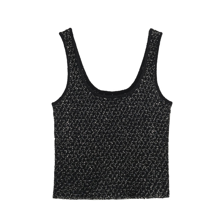 Pearl-Trim Knit Sweater Vest