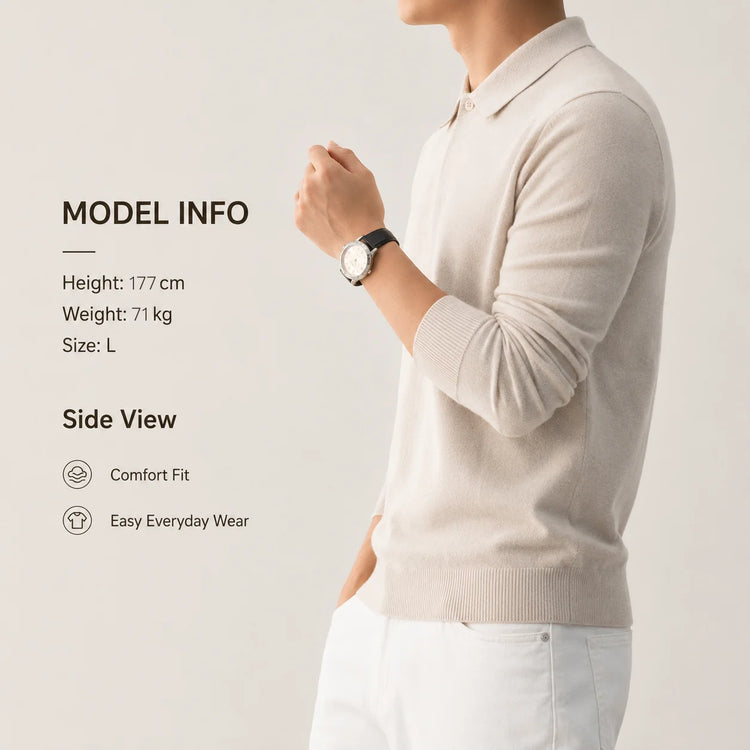 Men's Knit Polo Sweater