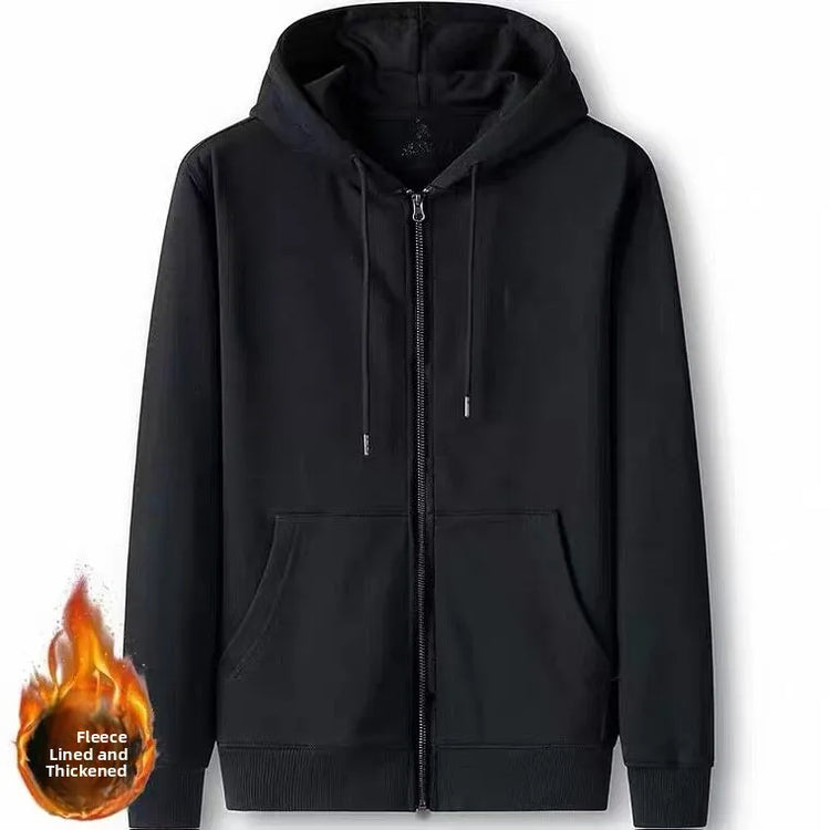 Men's Hooded Fleece-Lined Cardigan