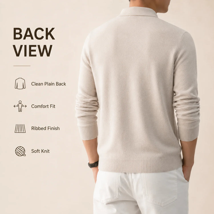 Men's Knit Polo Sweater