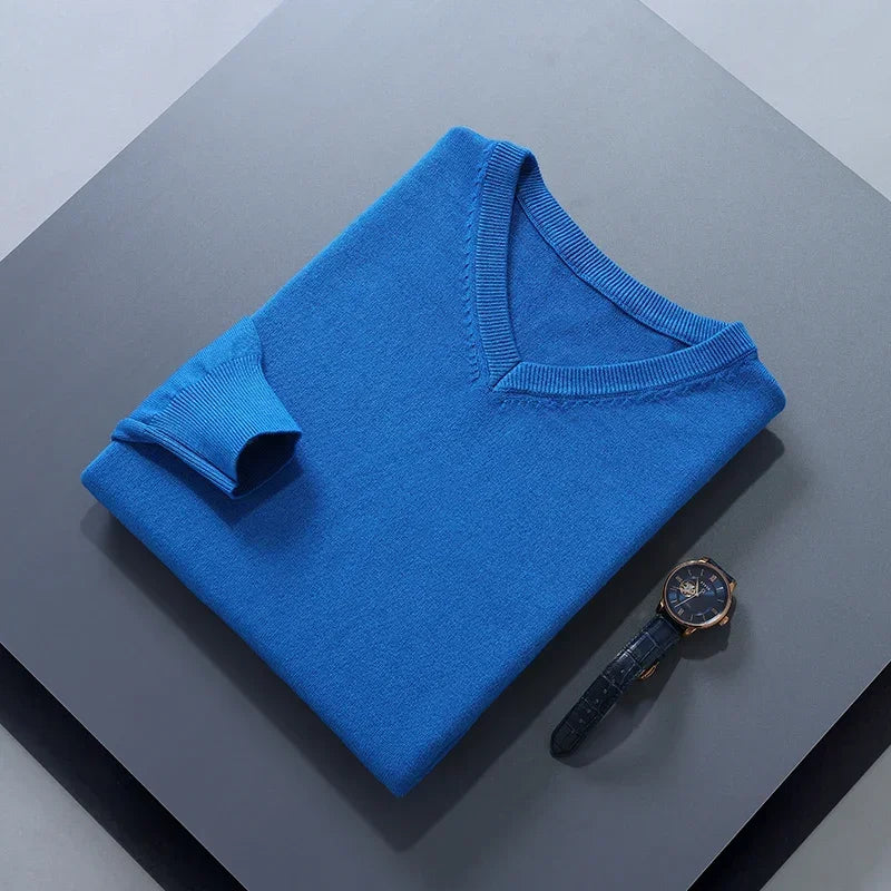 Men's V-Neck Knit Sweater