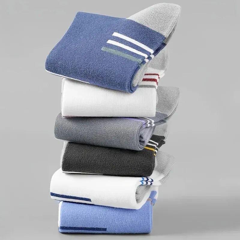 Men's Mid-Calf Sports Socks, 5 Pairs