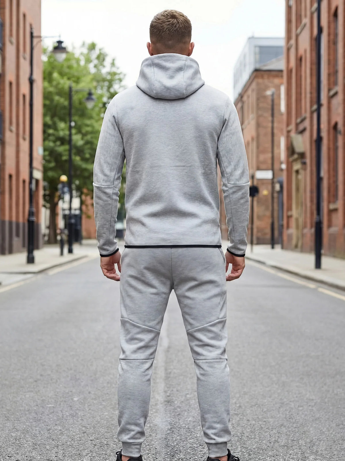 Men's Fleece-Lined Hoodie & Pants Set