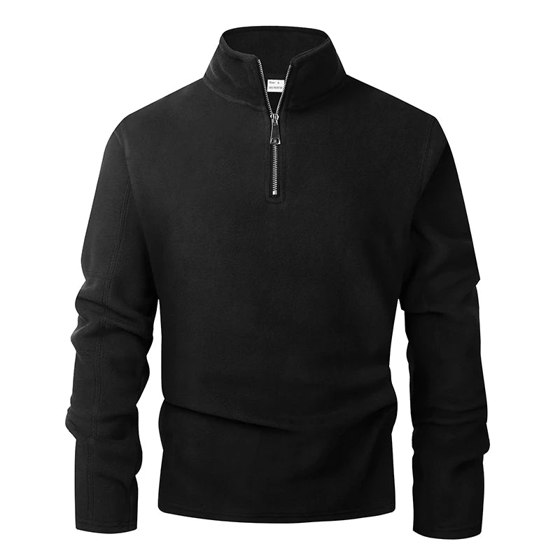 Men's Zip-Neck Fleece Hoodie Sweatshirt