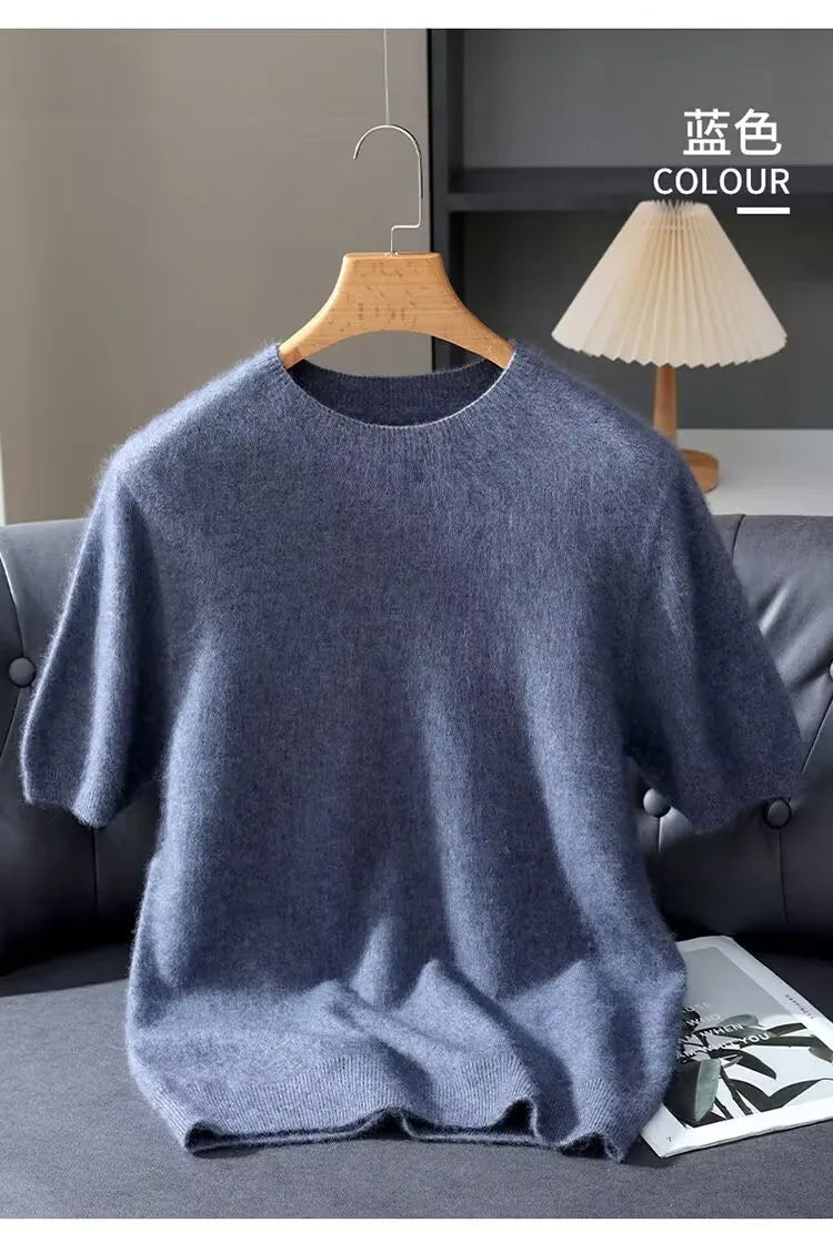 Men's Short-Sleeve Knit Sweater