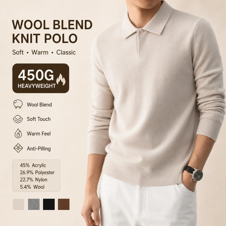Men's Knit Polo Sweater