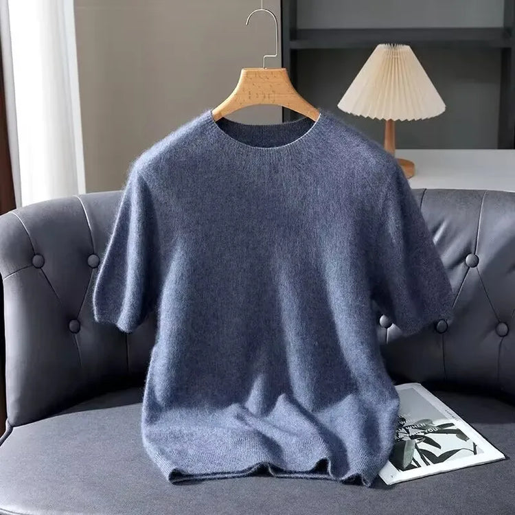 Men's Short-Sleeve Knit Sweater