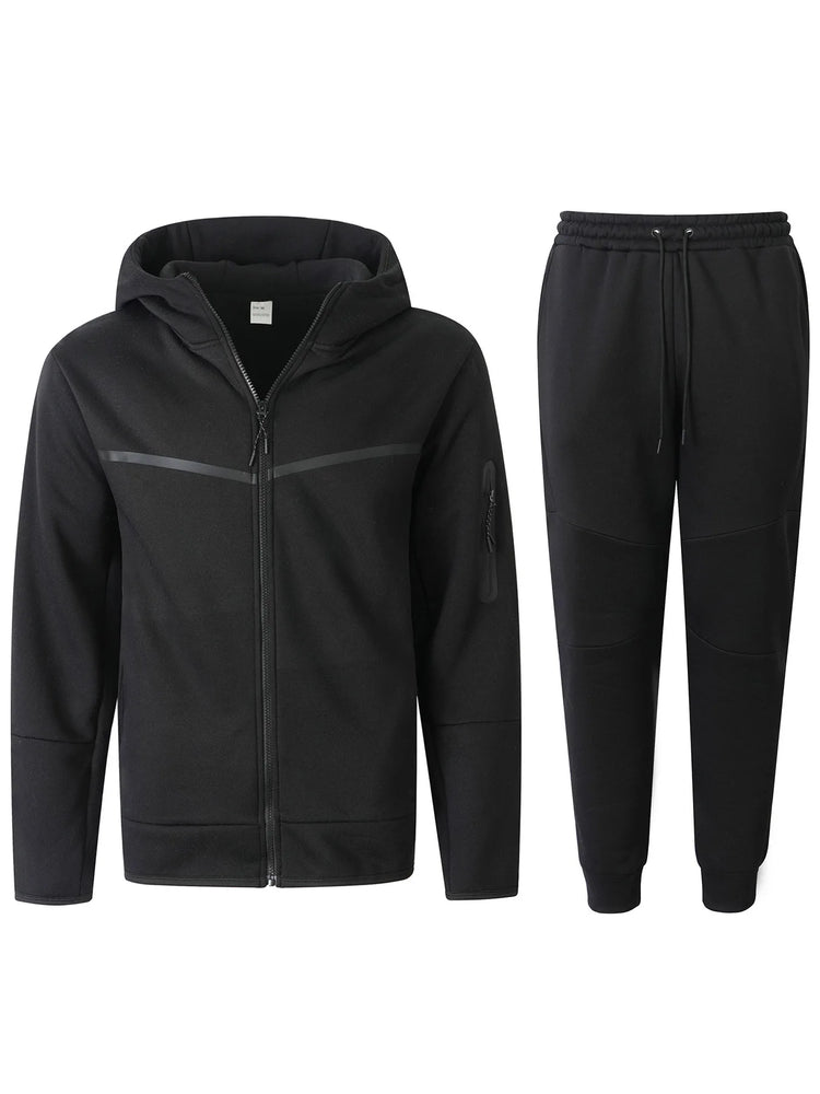 Men's Fleece-Lined Hoodie & Pants Set