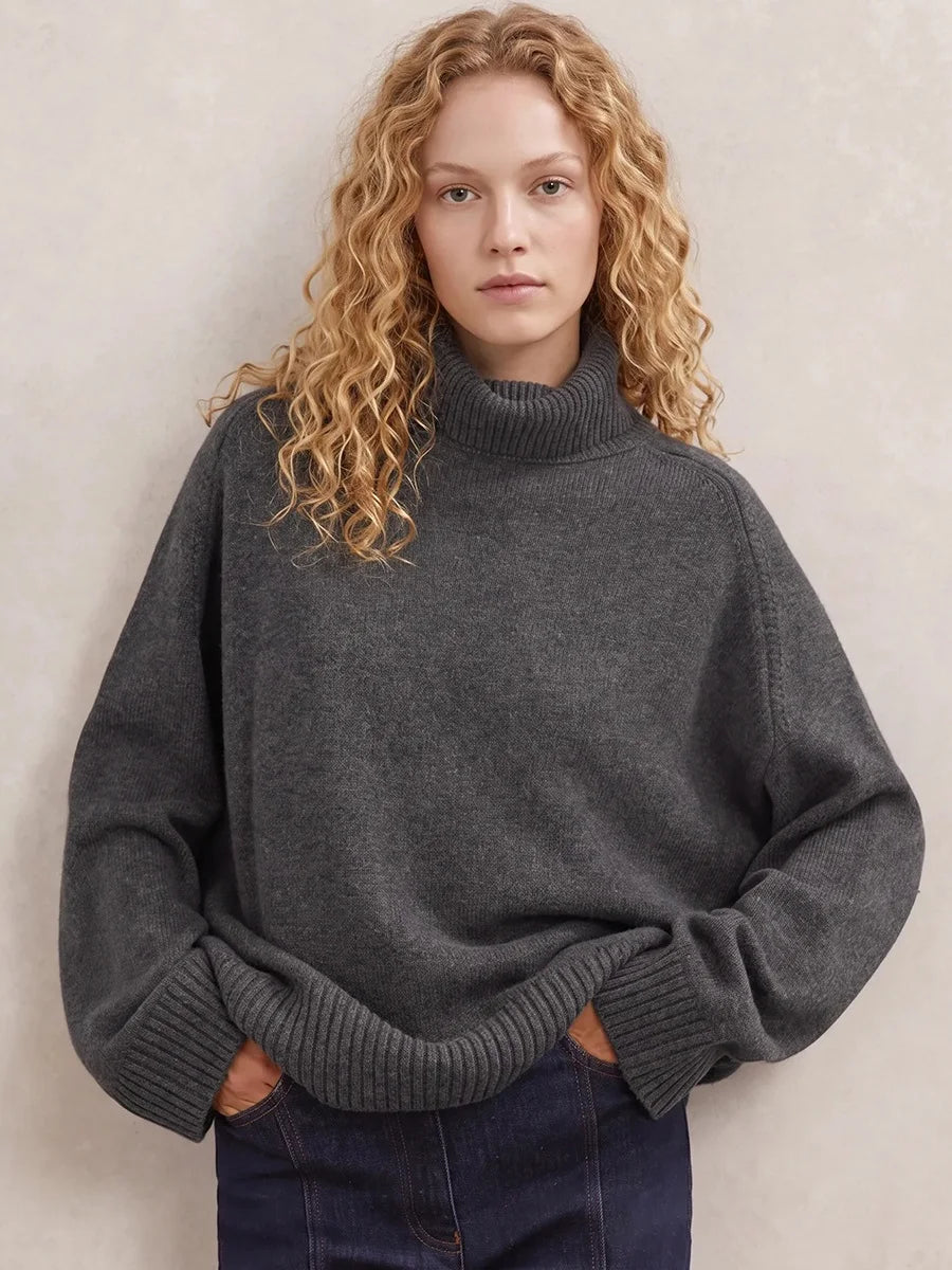Oversized Chunky Turtleneck Sweater
