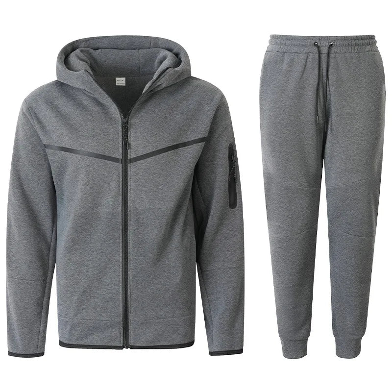 Men's Fleece-Lined Hoodie & Pants Set