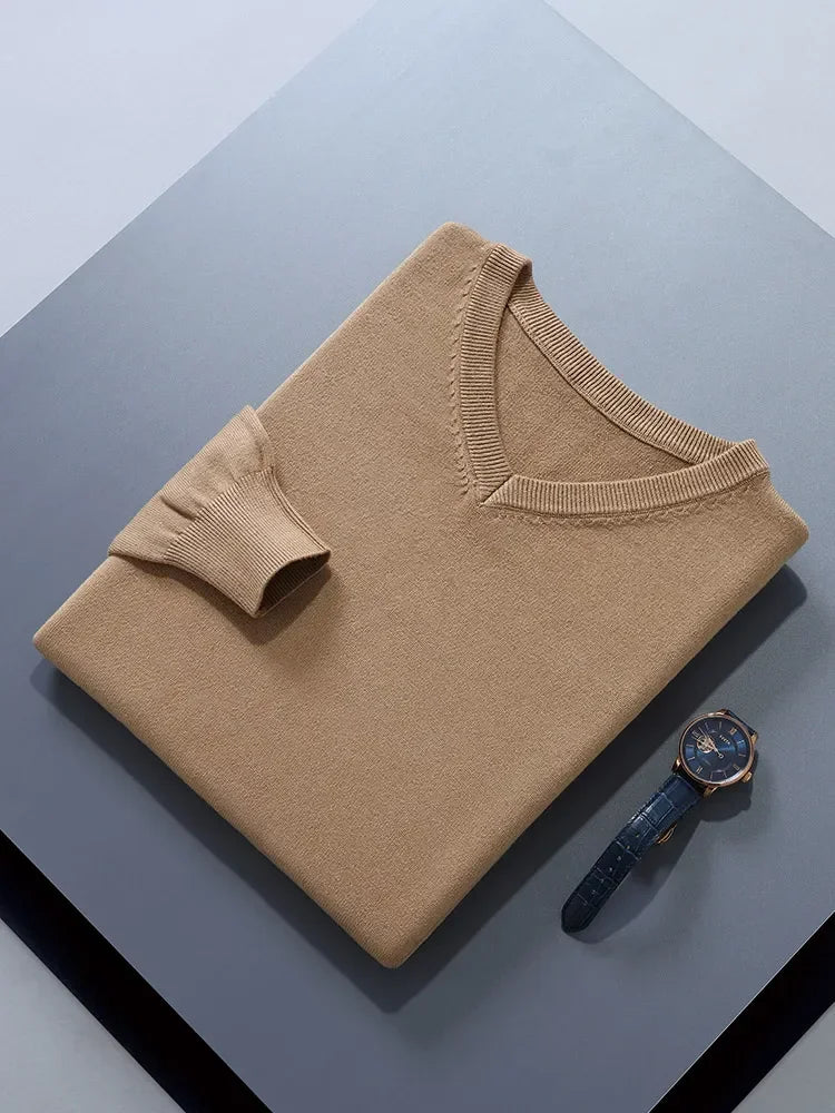 Men's V-Neck Knit Sweater