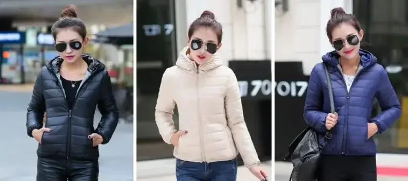 Cropped Hooded Puffer Jacket