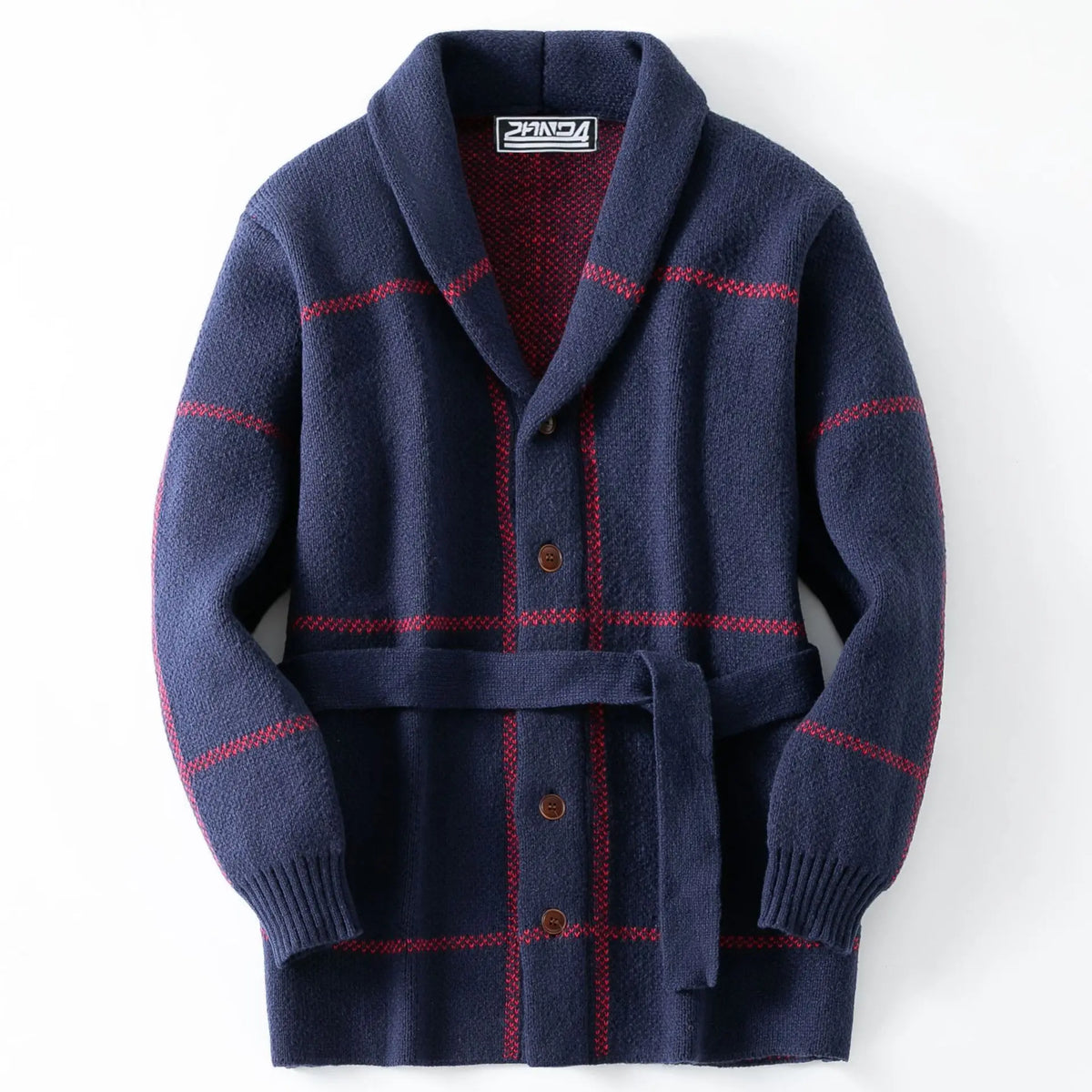 Men's Striped Jacquard Cardigan Sweater