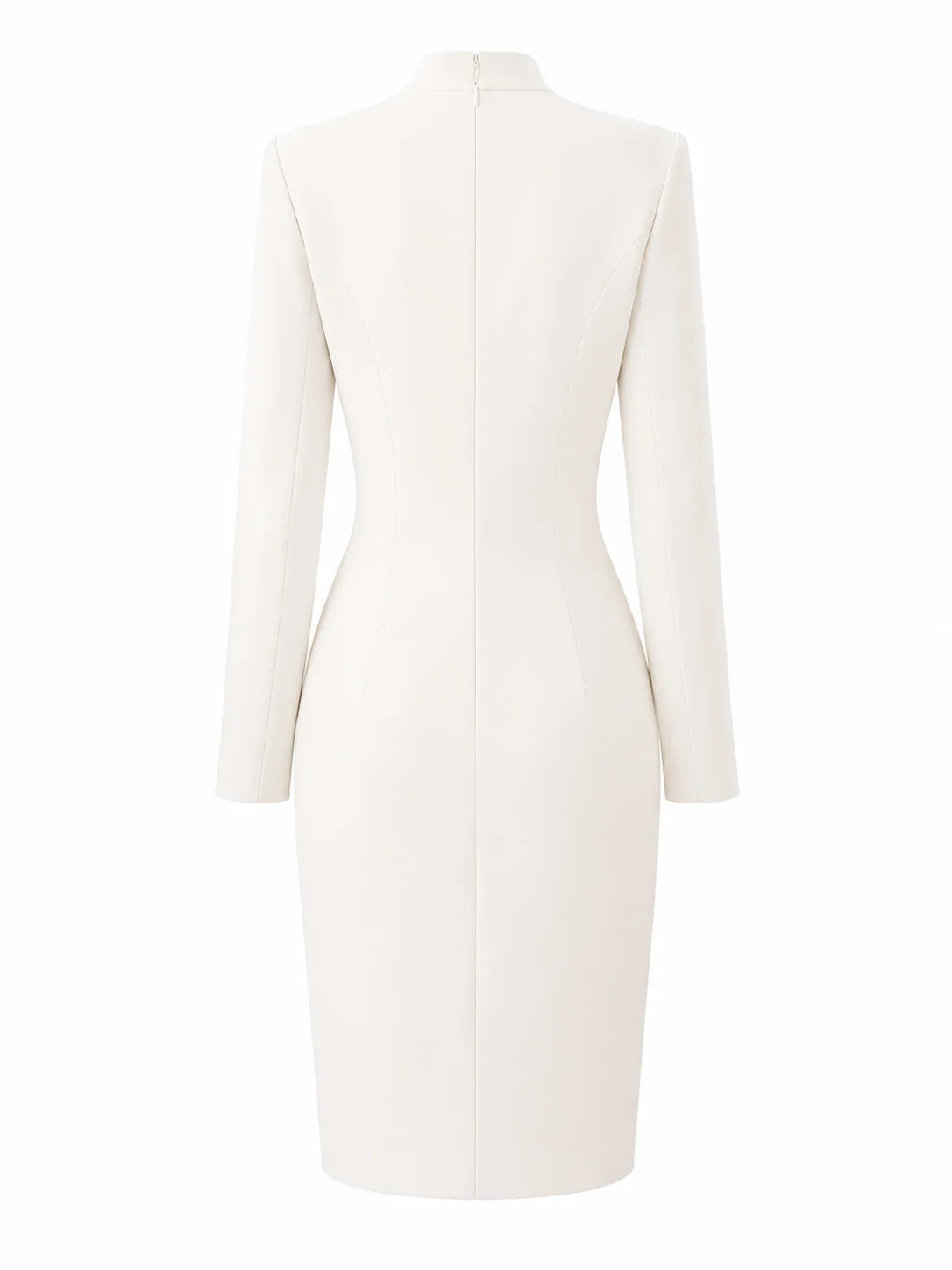 High-Waist Long-Sleeve Dress