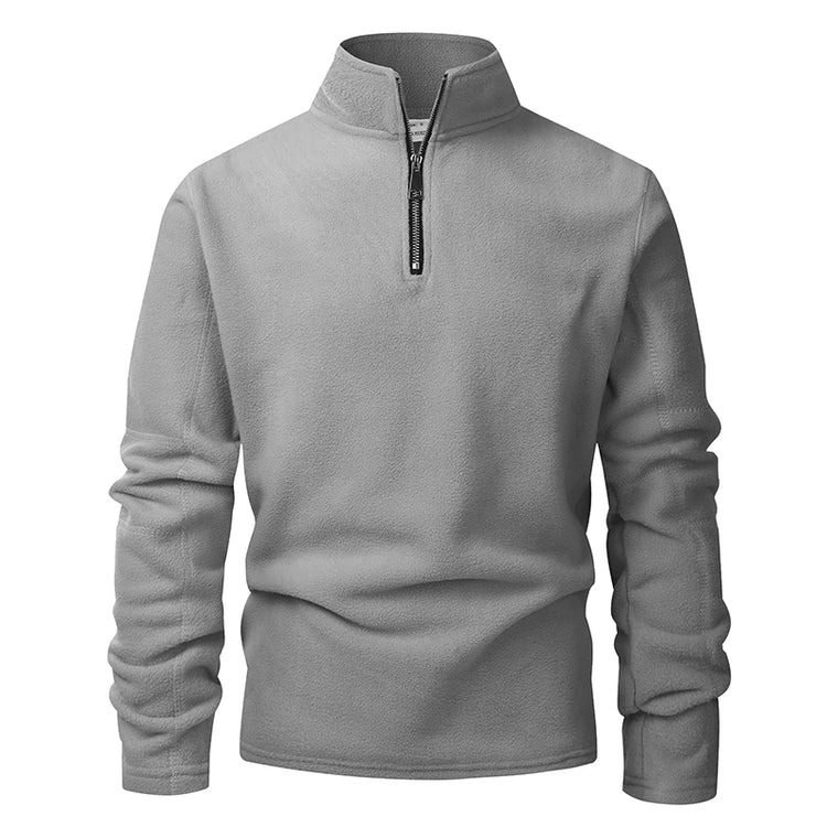 Men's Zip-Neck Fleece Hoodie Sweatshirt