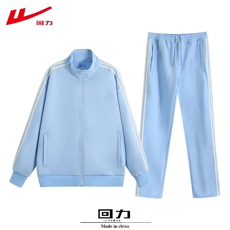 Women's Thickened Fleece Lined Sweatshirt And Pants Sporty Casual Outfit Two Piece Set Trendy Spring Autumn Winter Wear