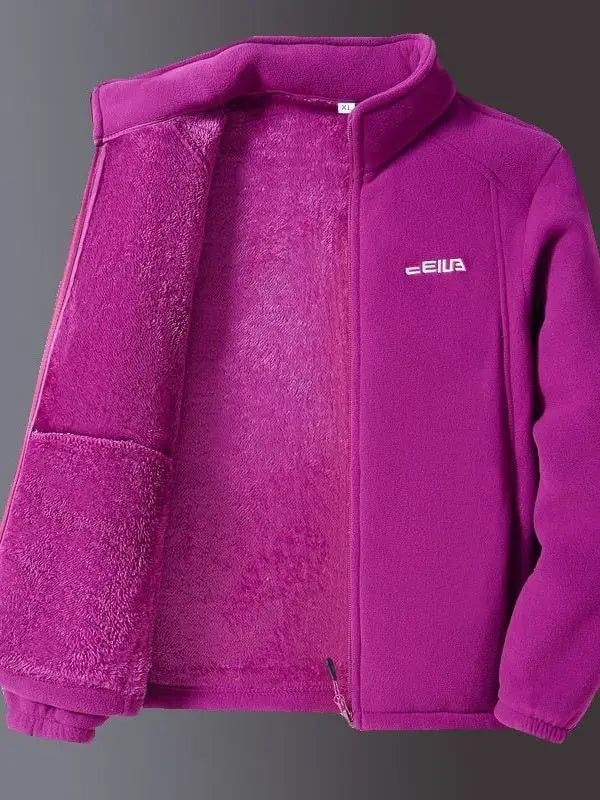 Stand-Collar Fleece Jacket