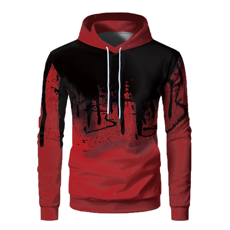 Men's 3D Print Hooded Sweater